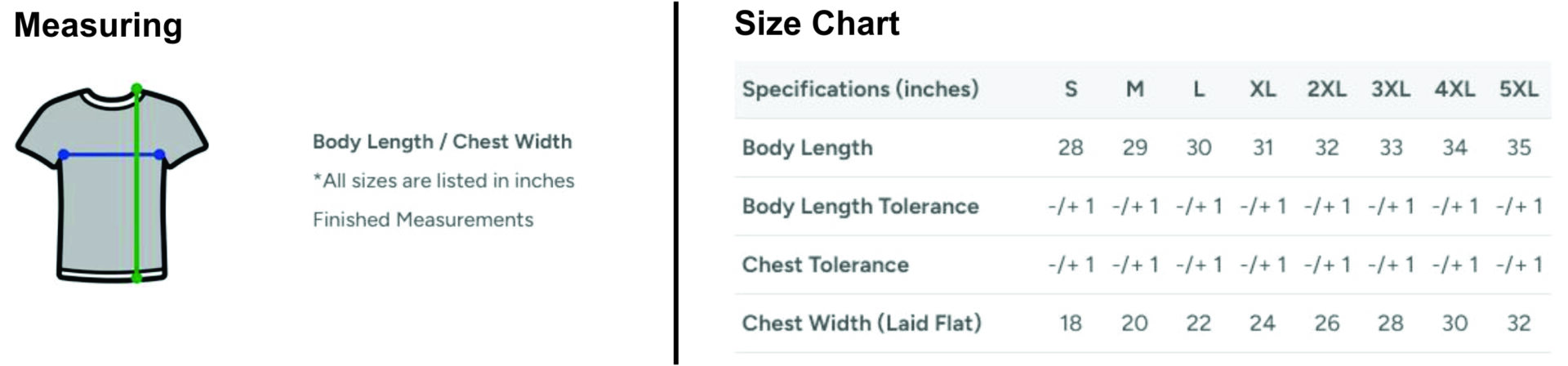 T-Shirt Measurements
